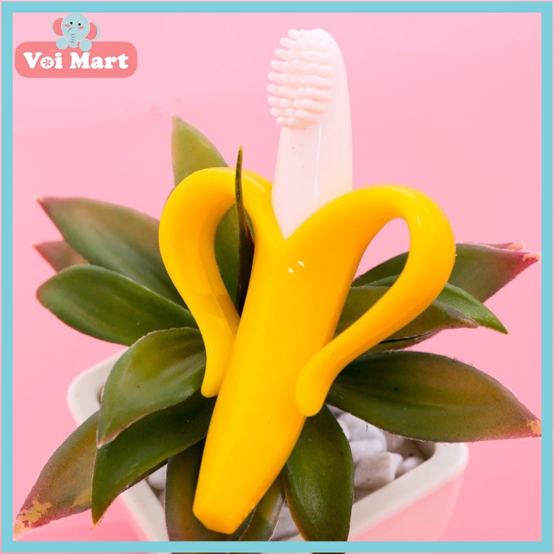 Gặm nướu và bàn chải chuối 2 in 1 BABY BANANA - Mỹ