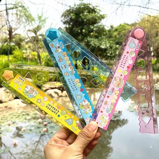 30CM 1 cây Thước dẻo win 15cm, 30cm New SAN-X SUMIKKO GURASHI Cute animal Kawaii Study Time Color Folding Ruler Multifunction DIY Drawing Rulers For Kids Students Office School Stationery gift