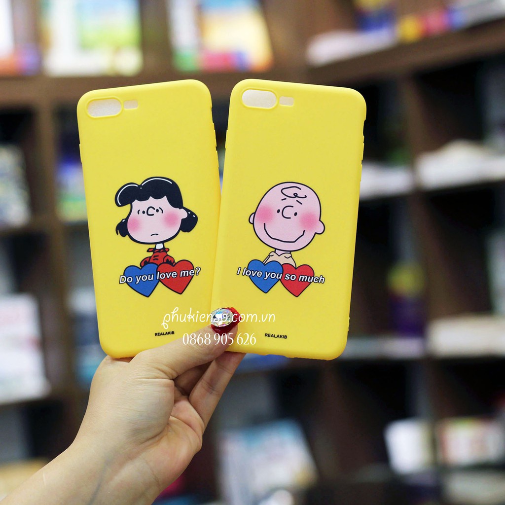 Ốp lưng tình yêu của Lucy - Charlie dành cho Iphone 6, 6plus, 7, 7plus, X, Xs Max ( ảnh thật)
