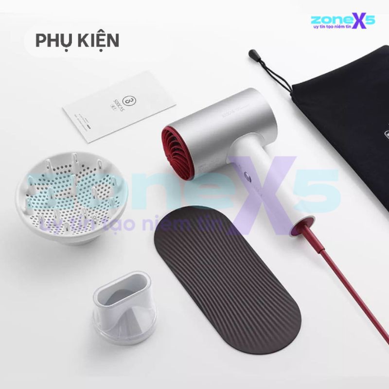 Máy sấy tóc Anion cao cấp Xiaomi Soocas H5 - Máy sấy tóc 30 triệu ion âm bảo vệ tóc, nhiệt độ không đổi, sấy siêu nhanh