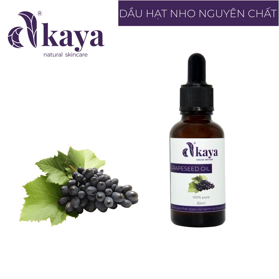 DẦU HẠT NHO NGUYÊN CHẤT (DẦU MASSAGE GIÚP DA CĂNG MỀM, ĐẨY LÙI GÀU) - AKAYA PURE GRAPESEED OIL | BigBuy360 - bigbuy360.vn