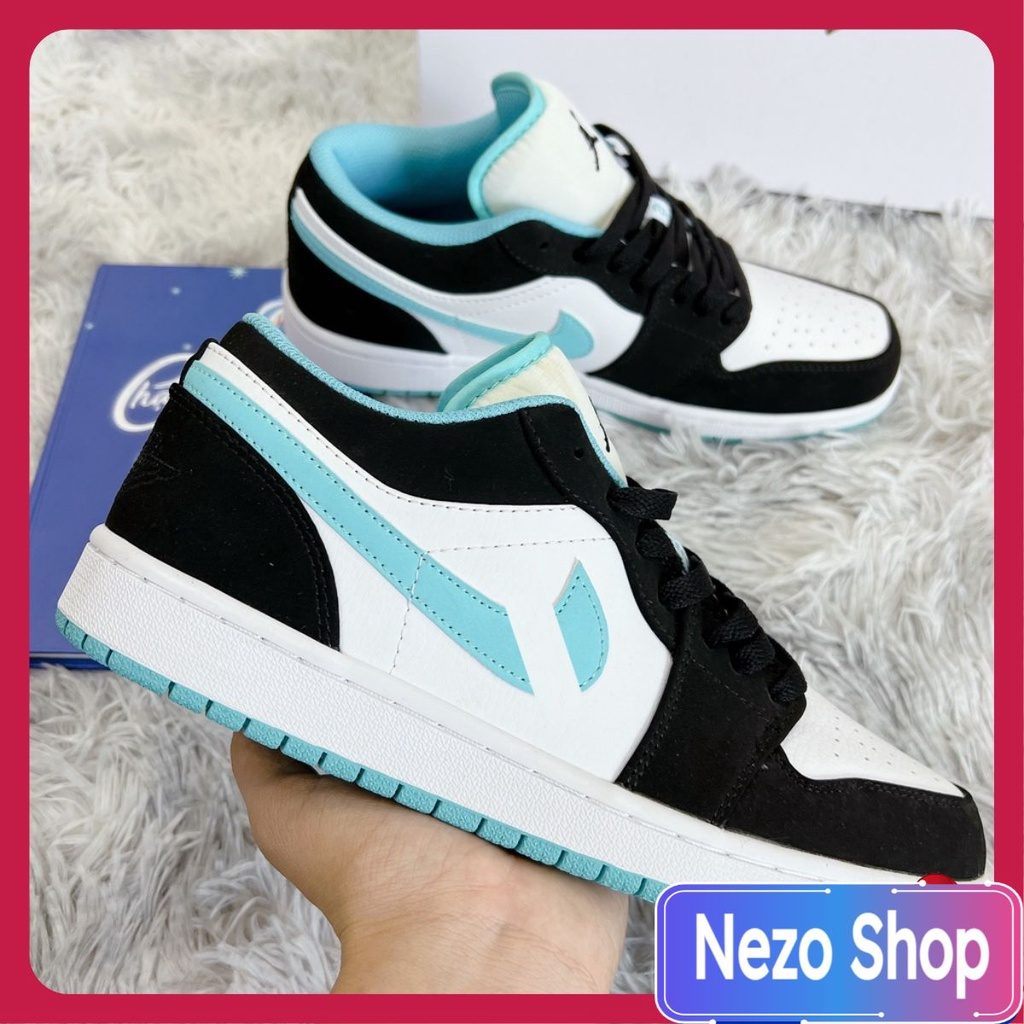 Giày Jordan Cổ Thấp, Giày JD1 Xanh Ngọc Low Hàng Cao Cấp Full Box + Bill