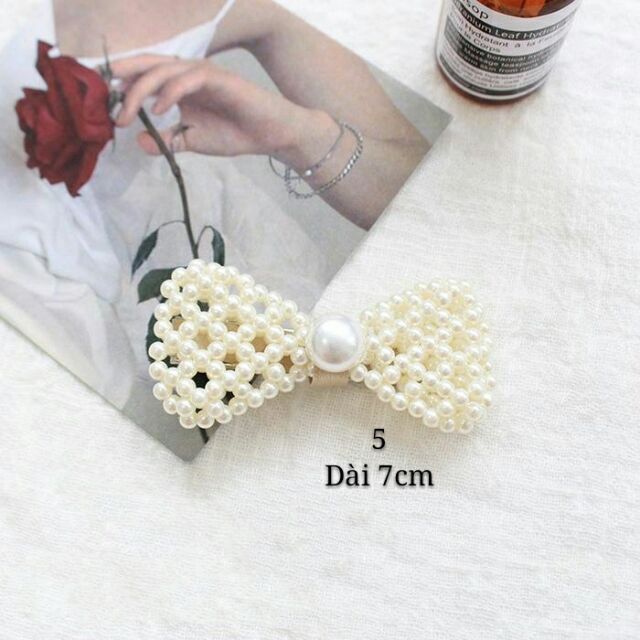 Kẹp Tóc Đính Hạt Giả Ngọc Trai Hot Girl