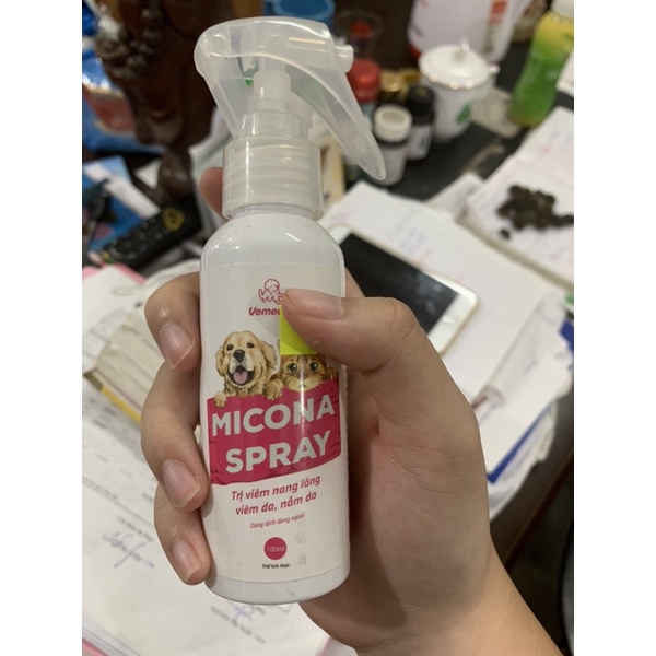Micona Spray viêm nang lông, nấm da cho chó mèo chai 100ml