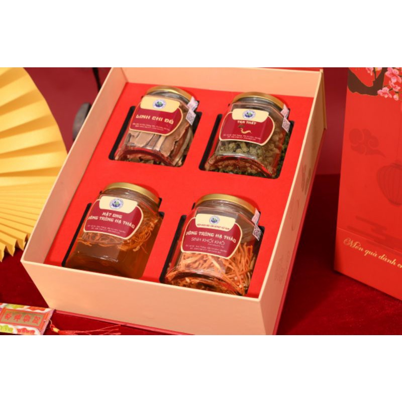 Set Quà Đông Trùng Hạ Thảo Sấy Thăng Hoa Và Tam Thất