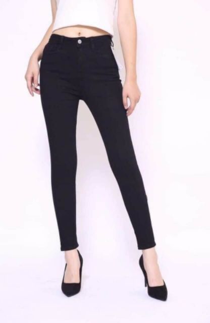 Quần jean skinny đen trắng ct jean quần bò nữ dáng ôm shop.congso