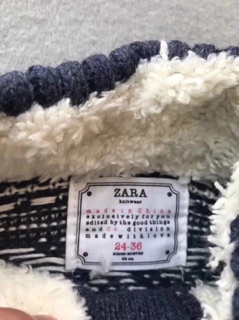 [ZARA XUẤT XỊN] Áo len cổ lông cừu Zara