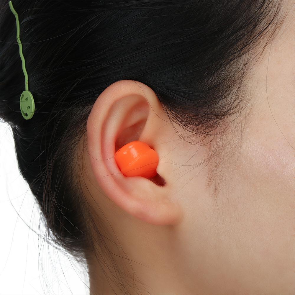 Bộ 6 Cặp Nút Bịt Tai Bằng Silicon Mềm Cách Nhiệt Chống Nước Dùng Khi Đi Bơi