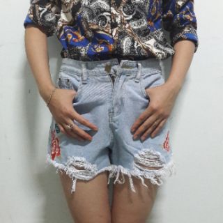 Sơ mi lụa họa tiết 3D