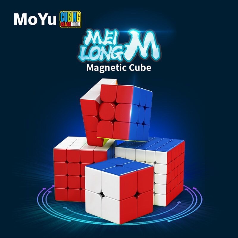 Đồ chơi Rubik Moyu Meilong có nam châm; combo 4 chiếc 2x2 3x3 4x4 5x5