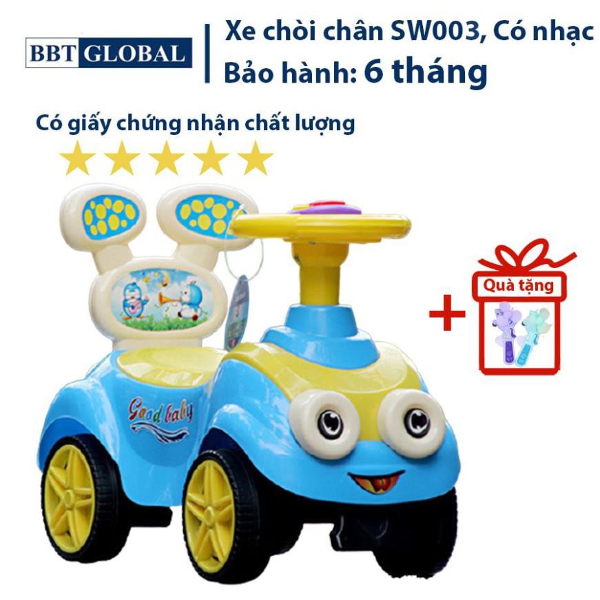 Shop Happy KIDS Xe chòi chân ô tô cho bé có nhạc hình Minion BBT Global SW003