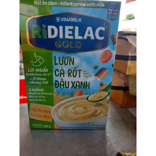 Bột Ăn Dặm Vinamilk Ridielac Gold Lươn Cà Rốt Đậu Xanh Hộp 200g