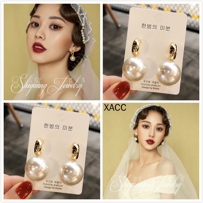 Khuyên tai phối hạt ngọc trai thời trang hoài cổ cho nữ