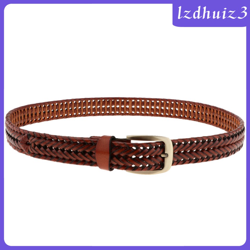 Dây Thắt Lưng Bện Co Giãn Khóa Kim Loại Gemgem Loey lzdhuiz3 Cho Nam Nữ