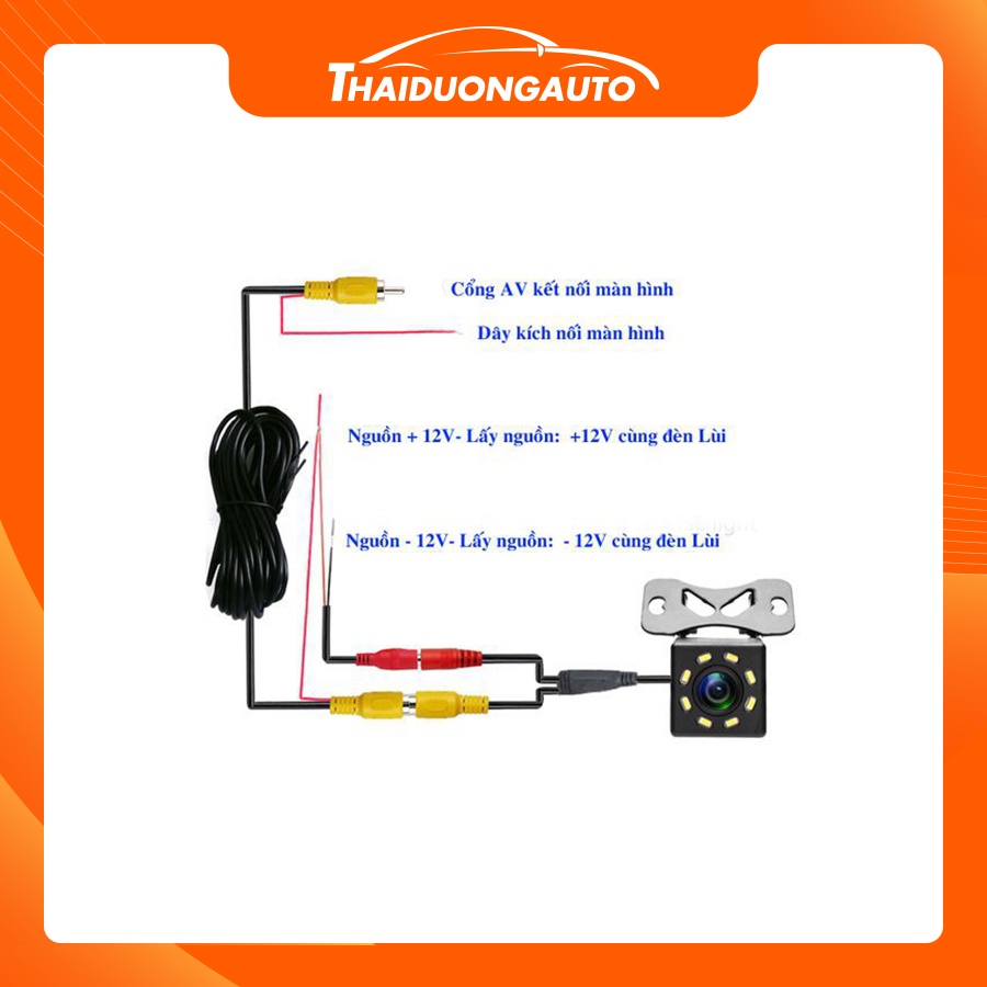 Camera Lùi Chống Nước 8 Led Vuông HL2141
