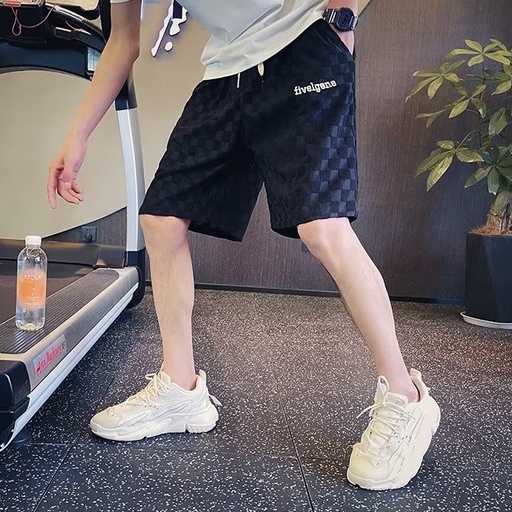 qua ̂̀ n jogger nam nam Hàn Quốc fashion cotton simple from rộng  unisex đường kẻ cảm giác thiết kế không dễ đụng vào áo thắt lưng chất lượng cao tình nhân quần short
