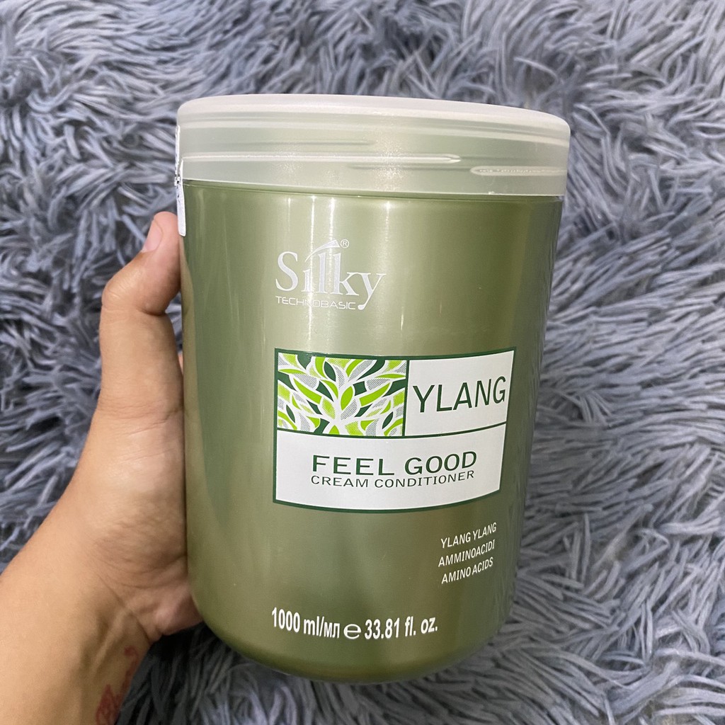 Kem hấp xả chăm sóc tóc bằng thảo dược YLANG Feel Good Conditioner SILKY 1000ml