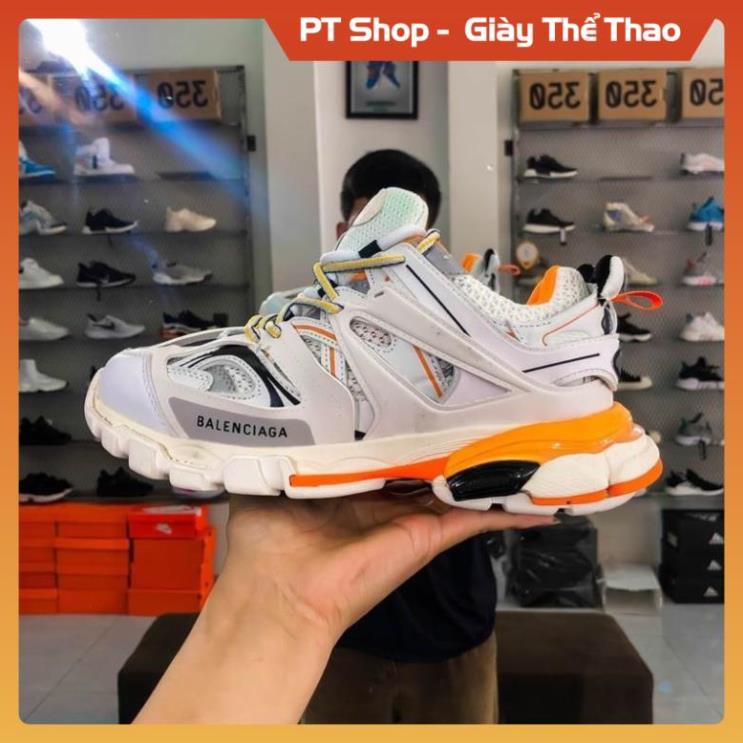 [FreeShip+ Hàng Cao Cấp] Giầy balen track 3 cam trắng 1:1, Giày thể thao nam nữ Full phụ kiện (ảnh thật) Sneaker