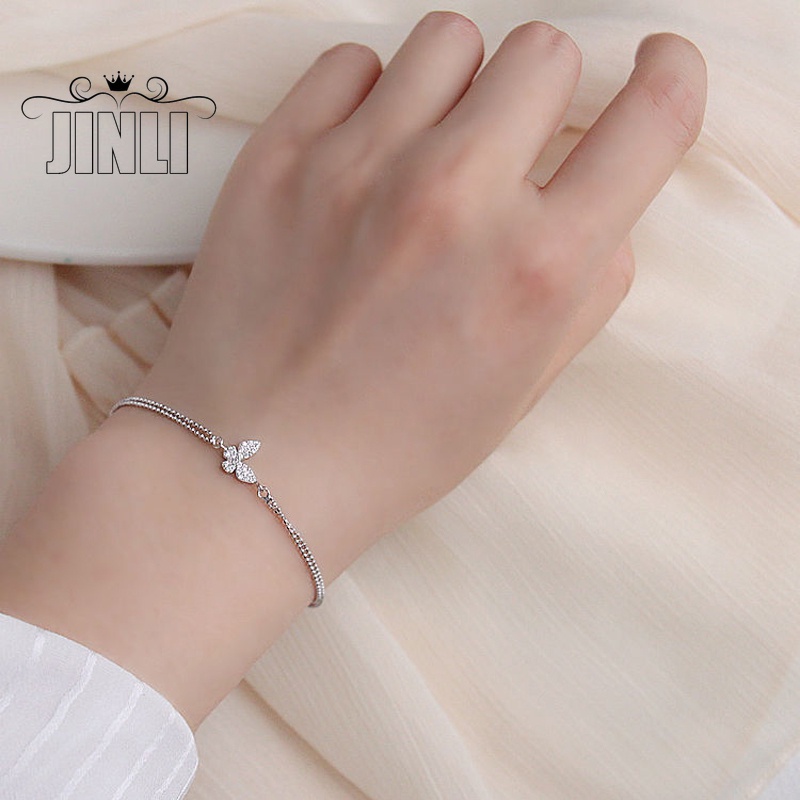 Vòng Tay Hợp Kim Đính Đá Hình Bướm Xinh Xắn Thời Trang
