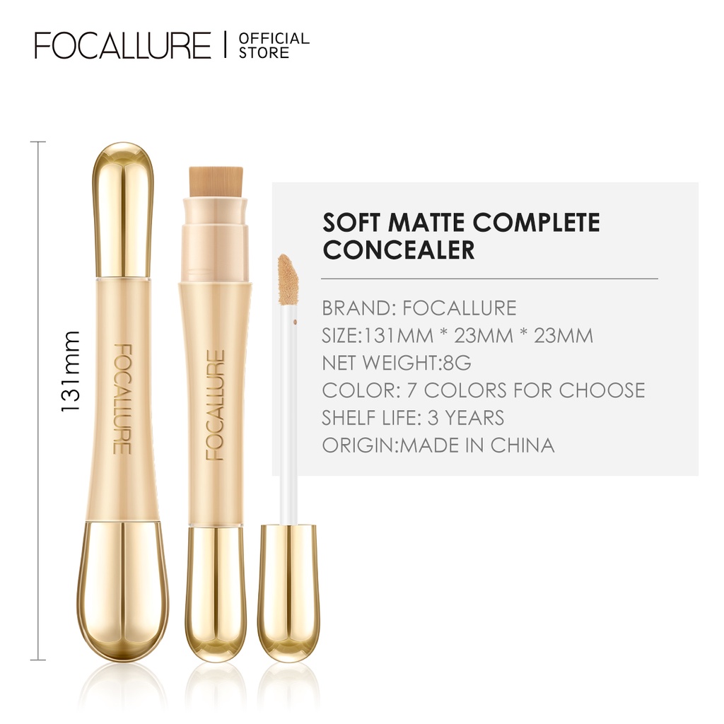 Kem che khuyết điểm FOCALLURE có trọng lượng nhẹ kèm cọ 8g