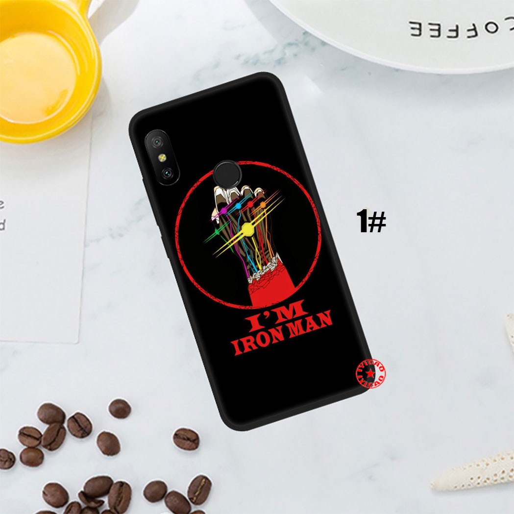 Ốp Lưng Silicone Họa Tiết Logo Iron Man Thời Trang Cho Xiaomi Redmi Note 5 6 7 Pro 4x 99qf