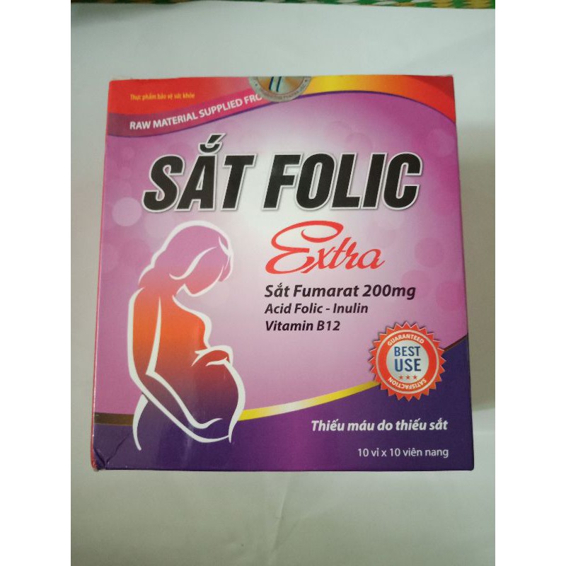 Sắt folic Extra hộp 10 vỉ