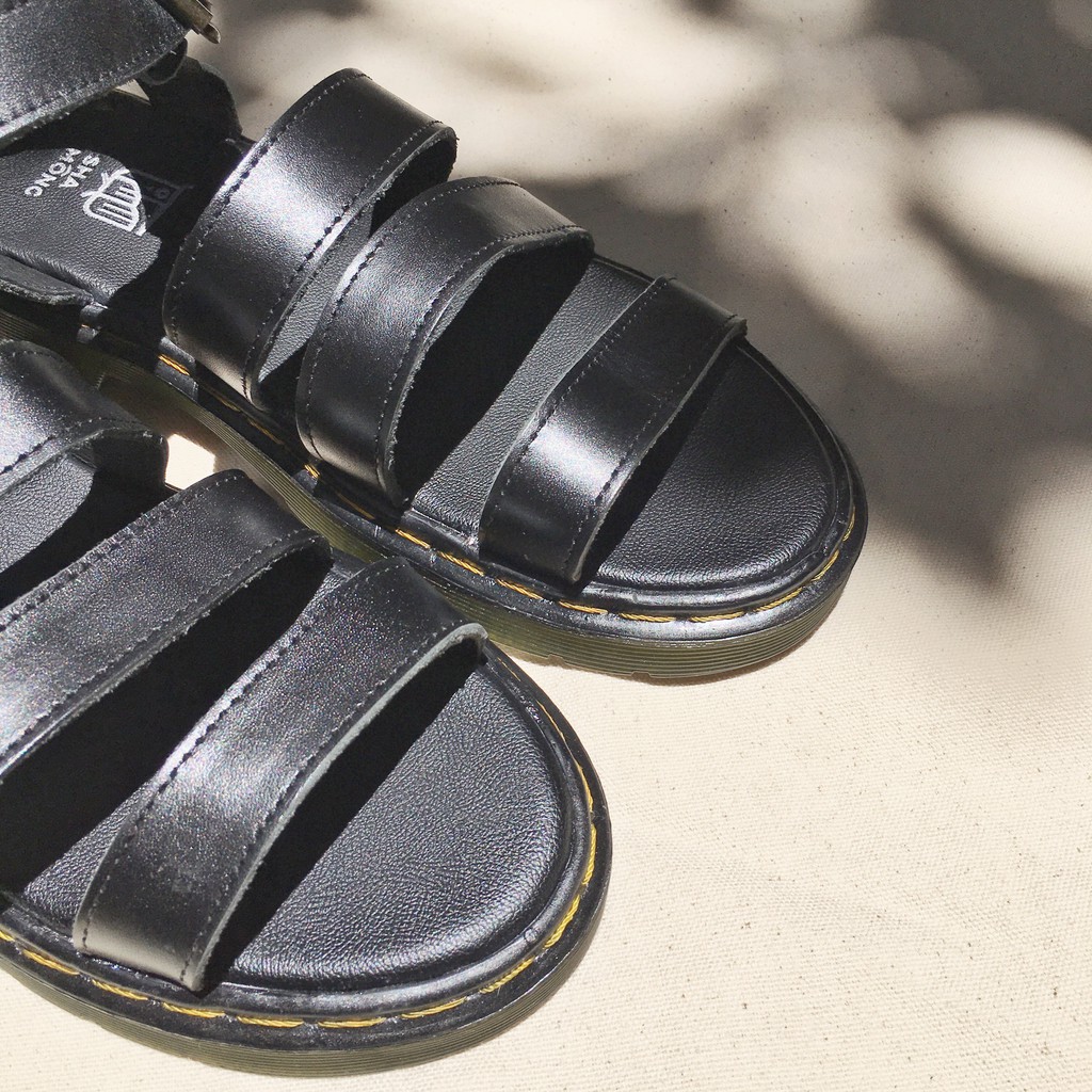 Dép sandal 3 quai da thật Shamong vintage made in Vietnam bảo hành 1 năm mã D02