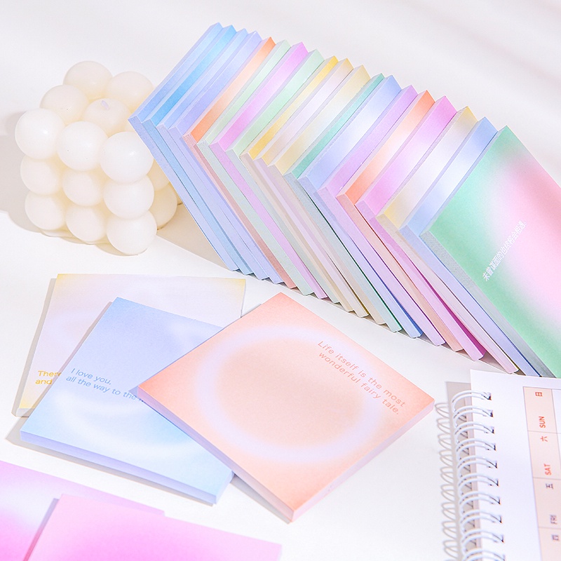 Set 50 giấy ghi chú màu sắc tuyến tính tiện dụng