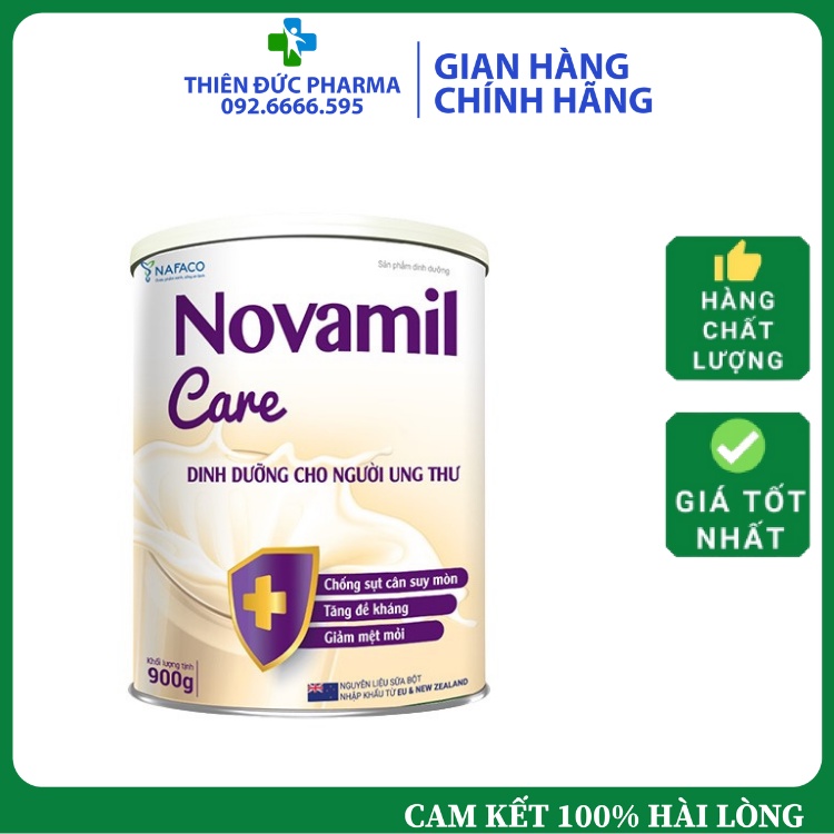 Sữa Novamil Care 900g Hỗ Trợ Nâng Cao Sức Đề Kháng Và Phục Hồi Thể Trạng Cho Người Gầy Yếu, Người Cao Tuổi, Người Thiếu