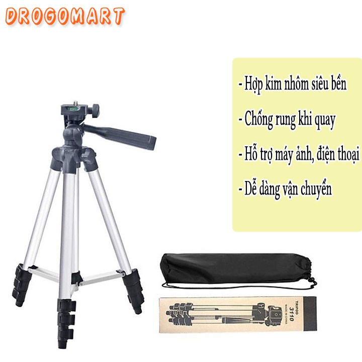 ( FREESHIP 99K ) Bộ Tripod TF-3110 Chân chụp hình máy ảnh, điện thoại Tặng remote chụp ảnh + đầu kẹp