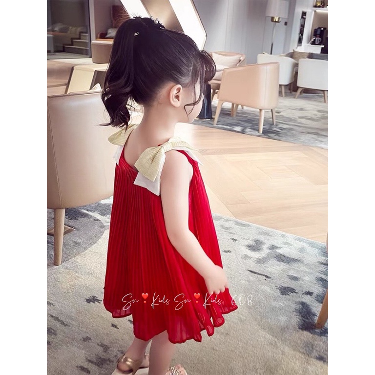 Váy bé gái xếp li cao cấp