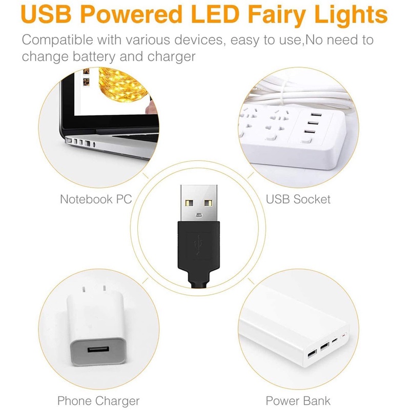 1 / 5 / 10M Dây Đèn LED Trang Trí Tiệc