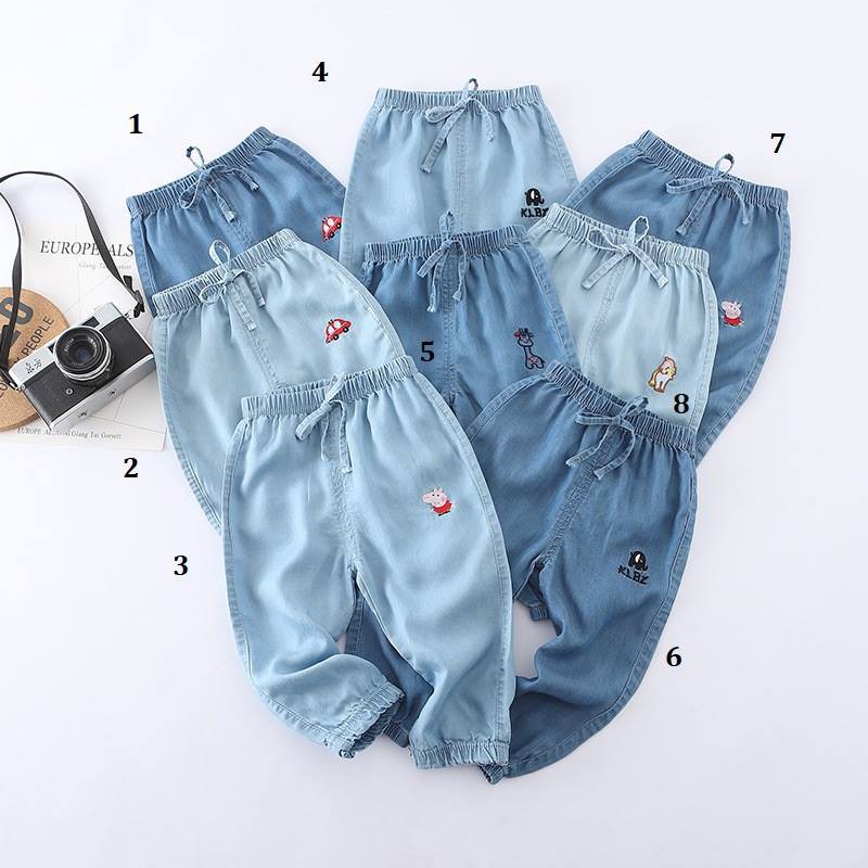 Quần bò giấy Jean mềm cho bé gái/ bé trai 10-19kg