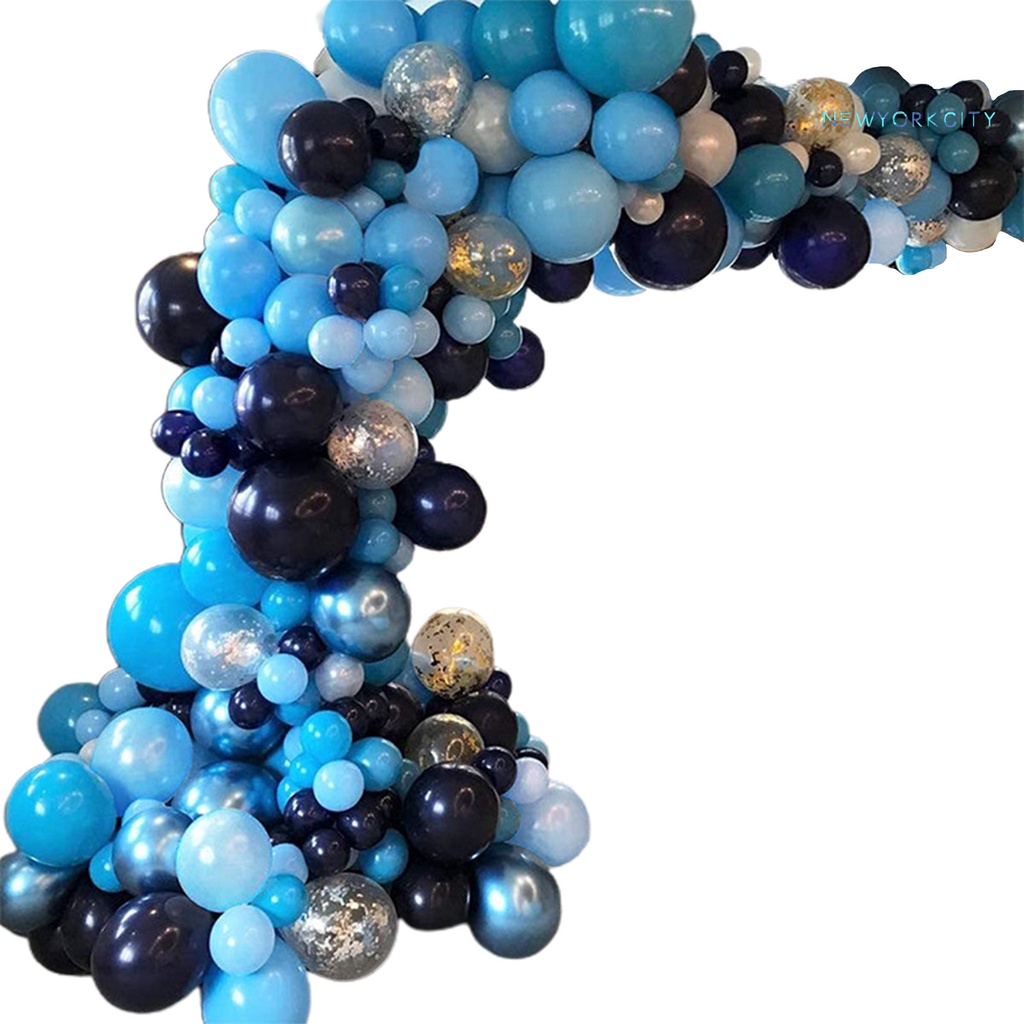 1 Set Phụ Kiện Bong Bóng Màu Xanh Dương Trang Trí Tiệc Cưới