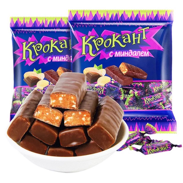 Kẹo tím kdv hạnh nhân gói 500g sẵn