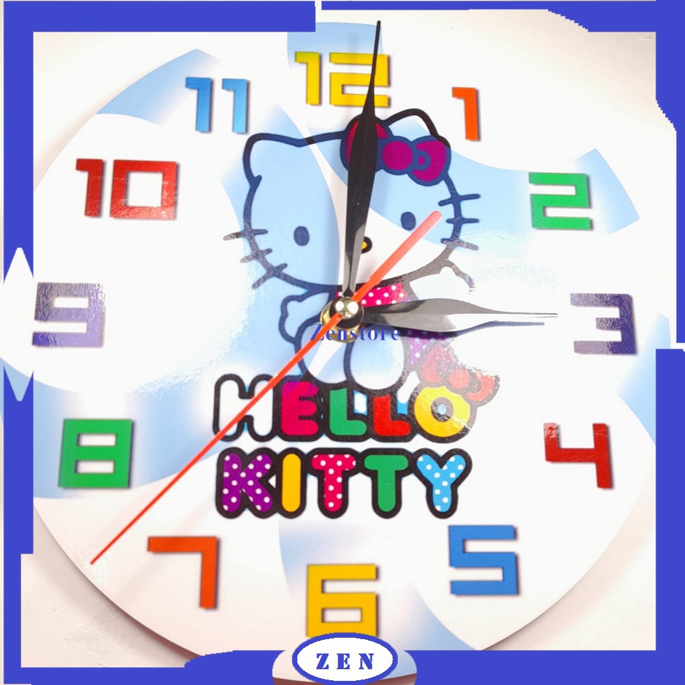 Đồng Hồ Treo Tường Hình HELLO KITTY Xinh Xắn