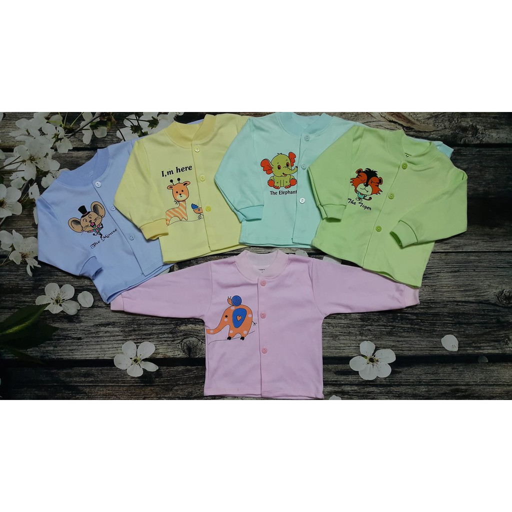 Áo nỉ cotton dài tay, cổ 3 phân, cúc giữa cho bé, chất đẹp, siêu mềm mịn