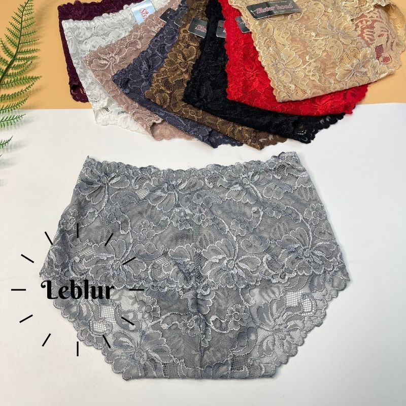 Quần lót ren xuyên thấu cao cấp Thái Lan, chip Sisterhood co dãn cạp cao 1297, Leblur