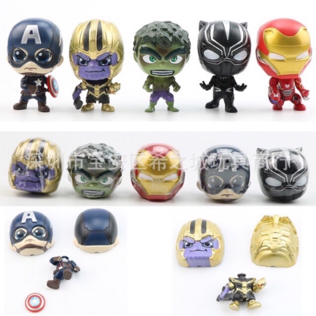 [Trọn gói 8 con] Mô hình Chibi nhân vật Marvel như hình