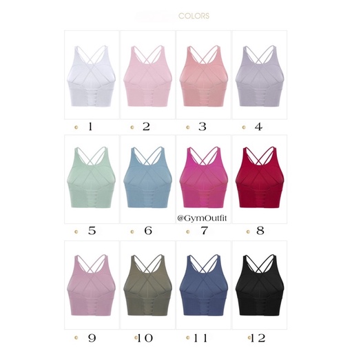Áo Ngực Thể Thao Lulu Dây Đan Chéo Lưng Tập Gym Yoga