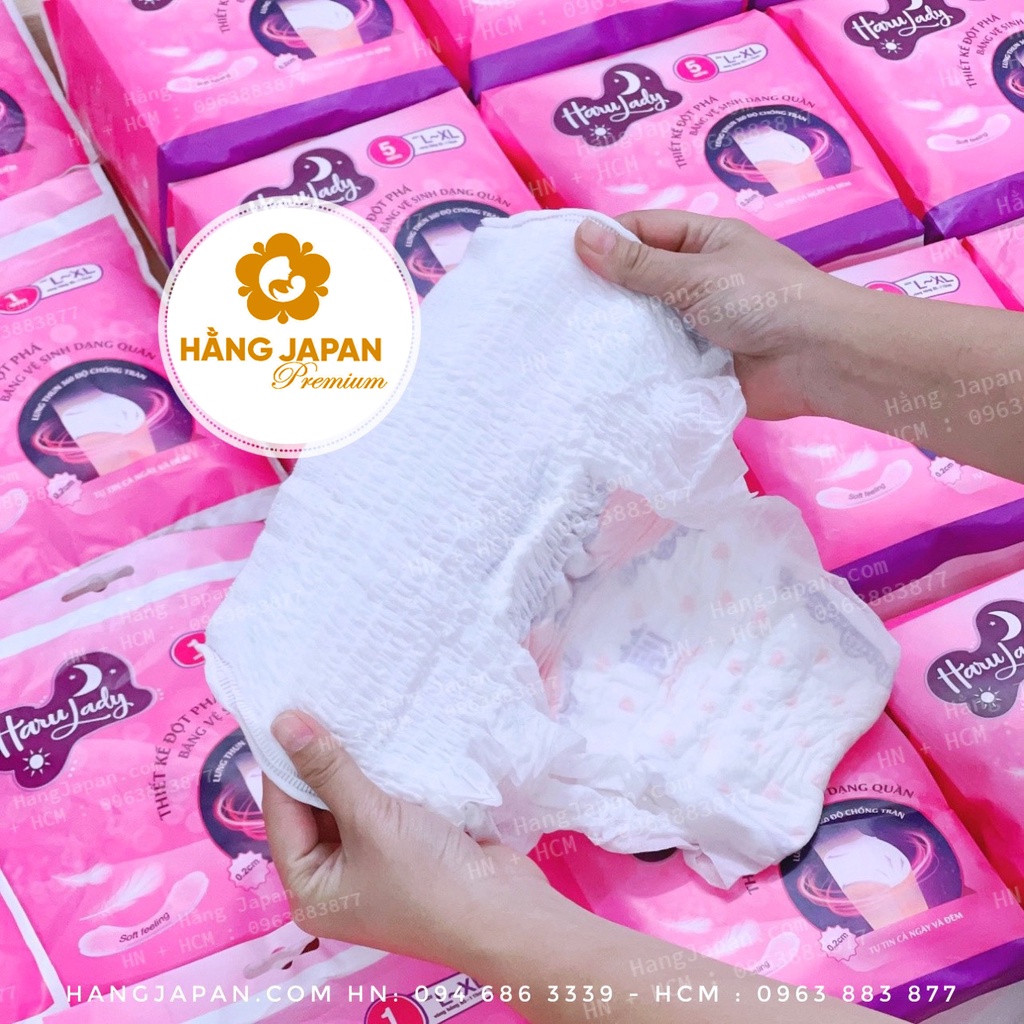 Băng vệ sinh dạng quần HARULADY L-XL mềm mại , thấm hút , thoải mái và tiện lợi