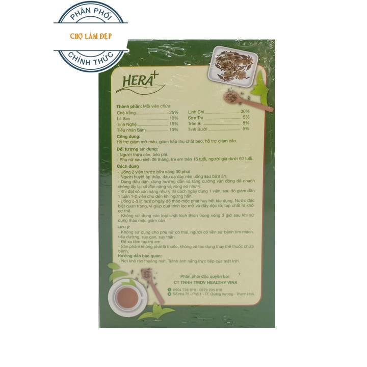 [Chính hãng] Trà Giảm cân Hera Plus 30 viên | BigBuy360 - bigbuy360.vn