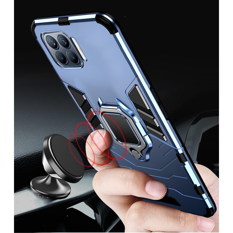 Ốp lưng Ironman chống sốc kèm iring chống lưng cho oppo a93 và các dòng máy khác