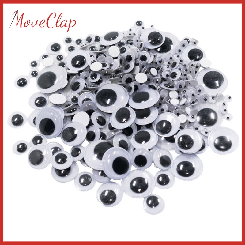 700x Googly Eyes Self Adhesive Moving Eye for DIY Scrapbooking Craft 7 Sizes