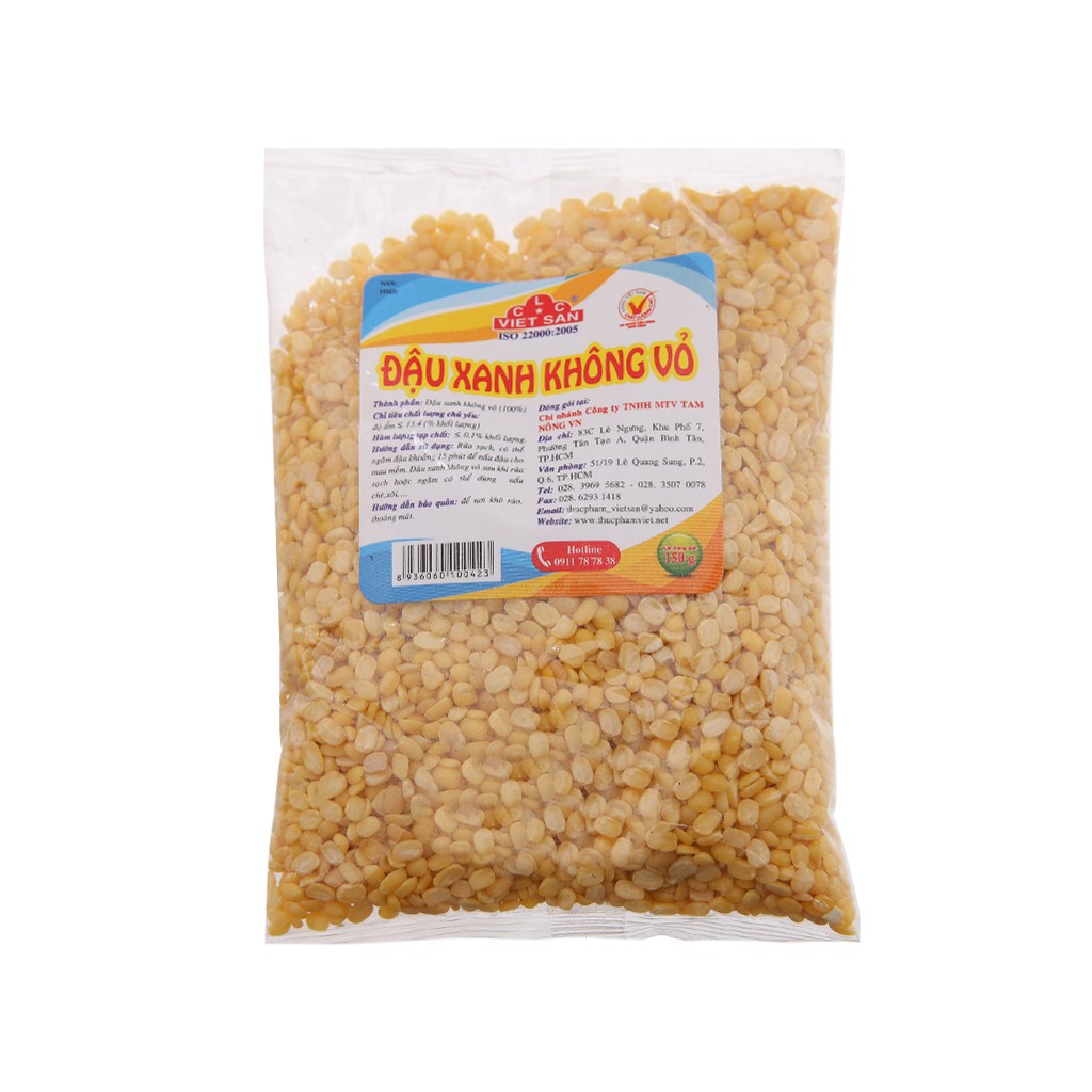 Đậu xanh không vỏ Việt San gói 150g