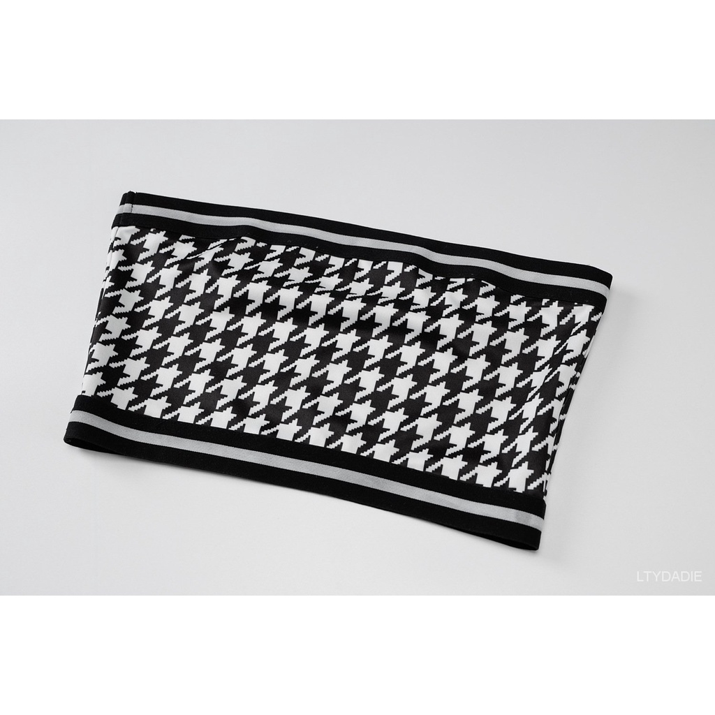 Thời Trang Áo Croptop Trễ Vai In Họa Tiết Ca Rô Xinh Xắn Dành Cho Nữ | BigBuy360 - bigbuy360.vn