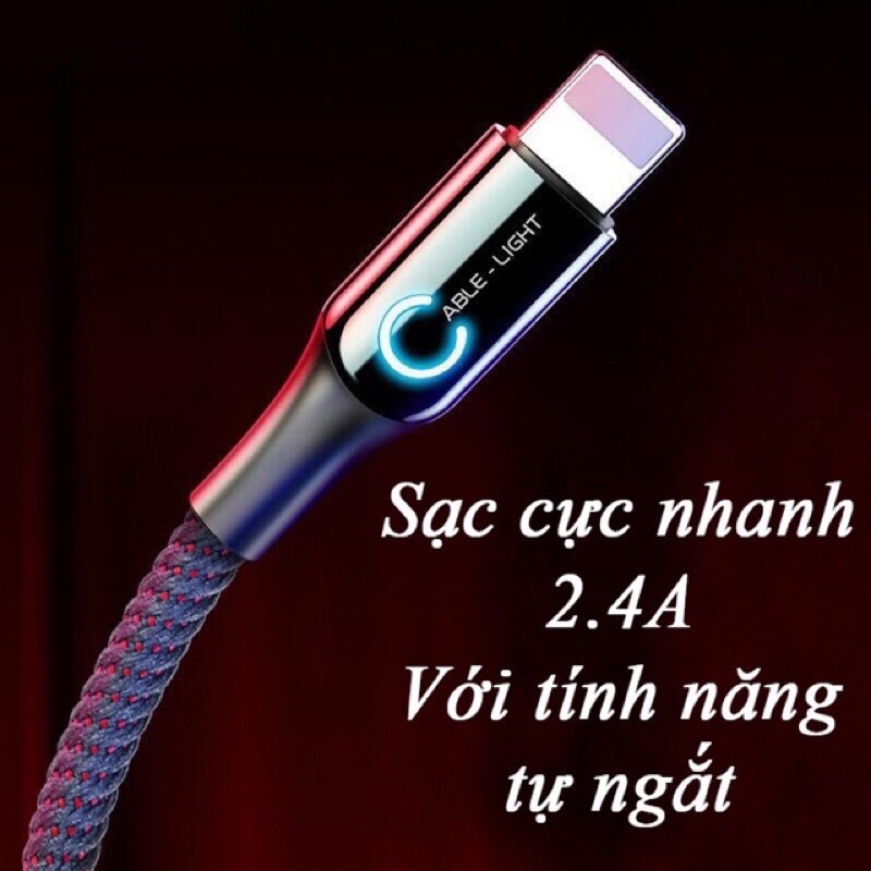 Dây sạc iphone tự ngắt khi sạc đầy Remax Rc-123i cho iphone - hàng chính hãng