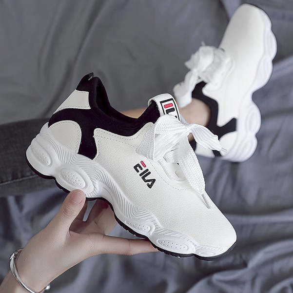 Giày thể thao nữ trắng cao cấp giá rẻ giày sneaker nữ nhiều màu độn đế - TKB-B5B5 | BigBuy360 - bigbuy360.vn