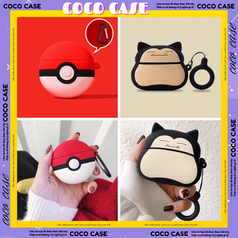 Vỏ ốp Case Airpod 3 bảo vệ bao đựng tai nghe không dây bluetooth 3 Hình Pokemon chống va đập, Trầy Xước