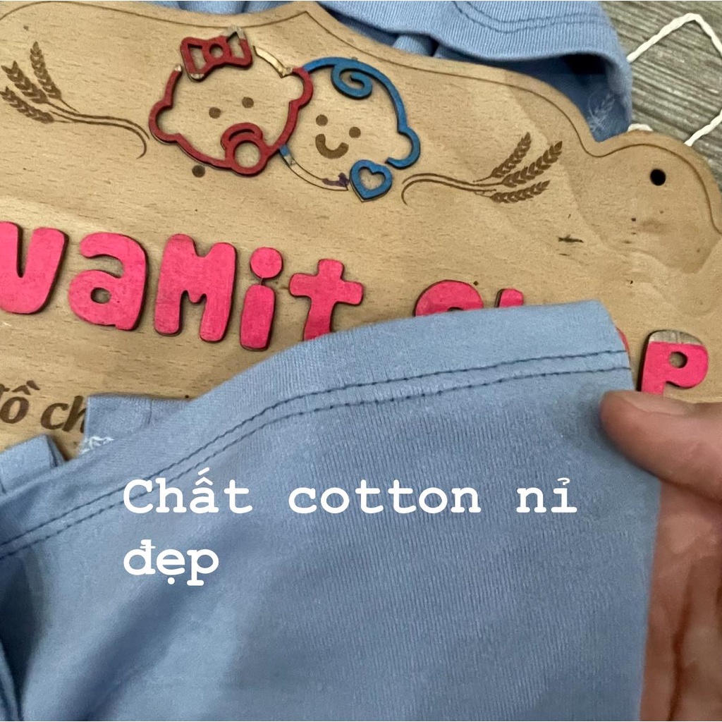 Áo khoác minh đức cotton nỉ có mũ, áo khoác cho bé trai, bé gái sơ sinh